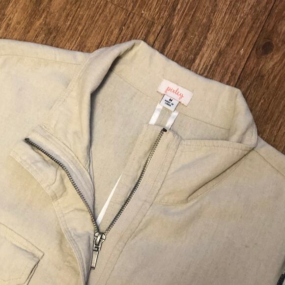 Pixley Stitch Fix Tan Black Cream Aztec Zip Up Utility Jacket Size Mediu - Picture 4 of 16